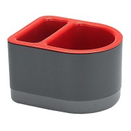 Porta Detergente 12,5x10x8cm e Bucha Vermelho